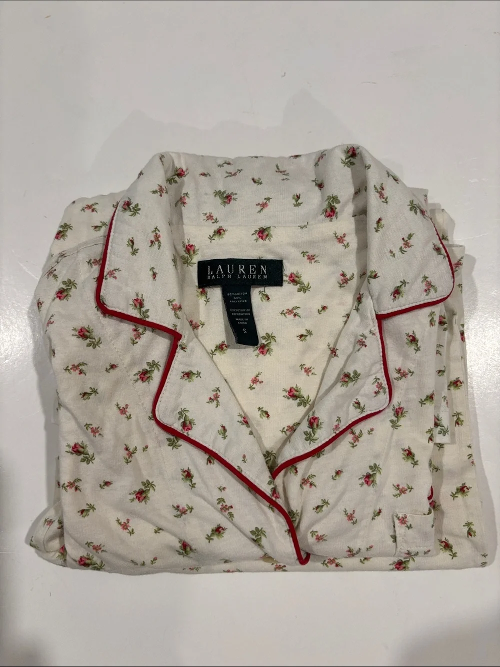 Vintage Lauren Ralph Lauren floral pajama set size small